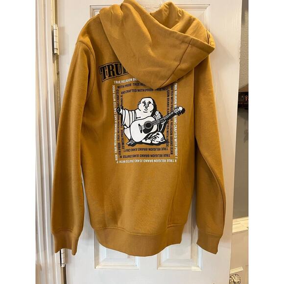 True religion Other - True Religion Full Zip Hoodie Jacket Men Medium Gold Luxury Streetwear Y2K 2000s